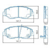 Pastilhas Freio Dianteiro Jurid Honda Accord 03/13 Crv 02/16 HQJ2363A - 2