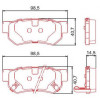 Pastilhas Freio Traseiro Ferodo Hyundai Azera 06/17 Sonata 06/08 Tucson 05/ HQF2267AC - 3