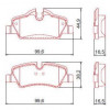 Pastilhas Freio Traseiro Ferodo Mini Cooper S F55 F56 15/18 HQF4138C - 2